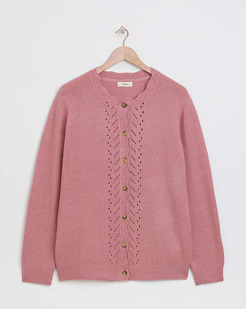Julipa Pointelle Soft Wool Cardigan