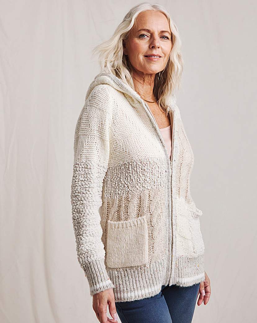 Julipa Patchwork Zip Up Cardigan