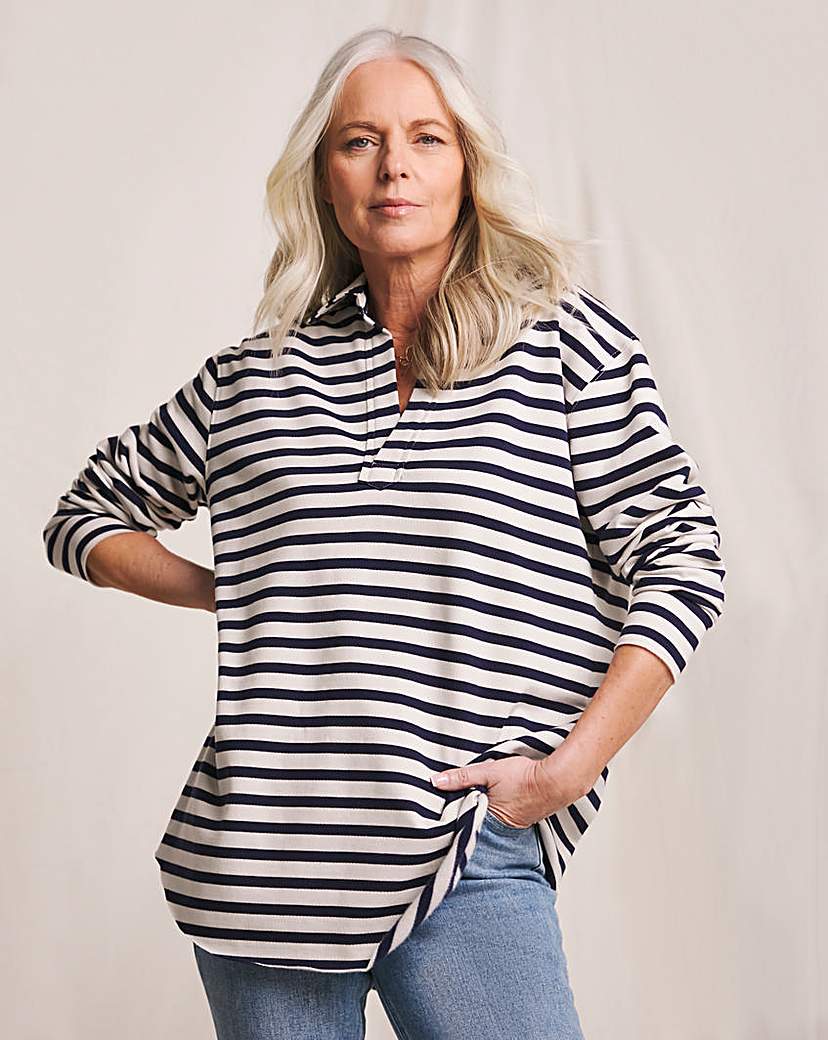 Julipa Pop Over Henley Sweatshirt