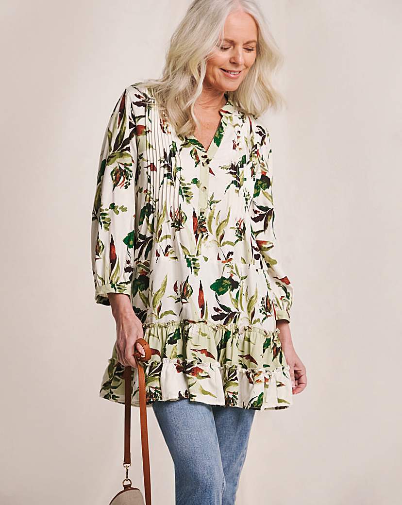 New In - Julipa Mix Print Pintuck Tunic