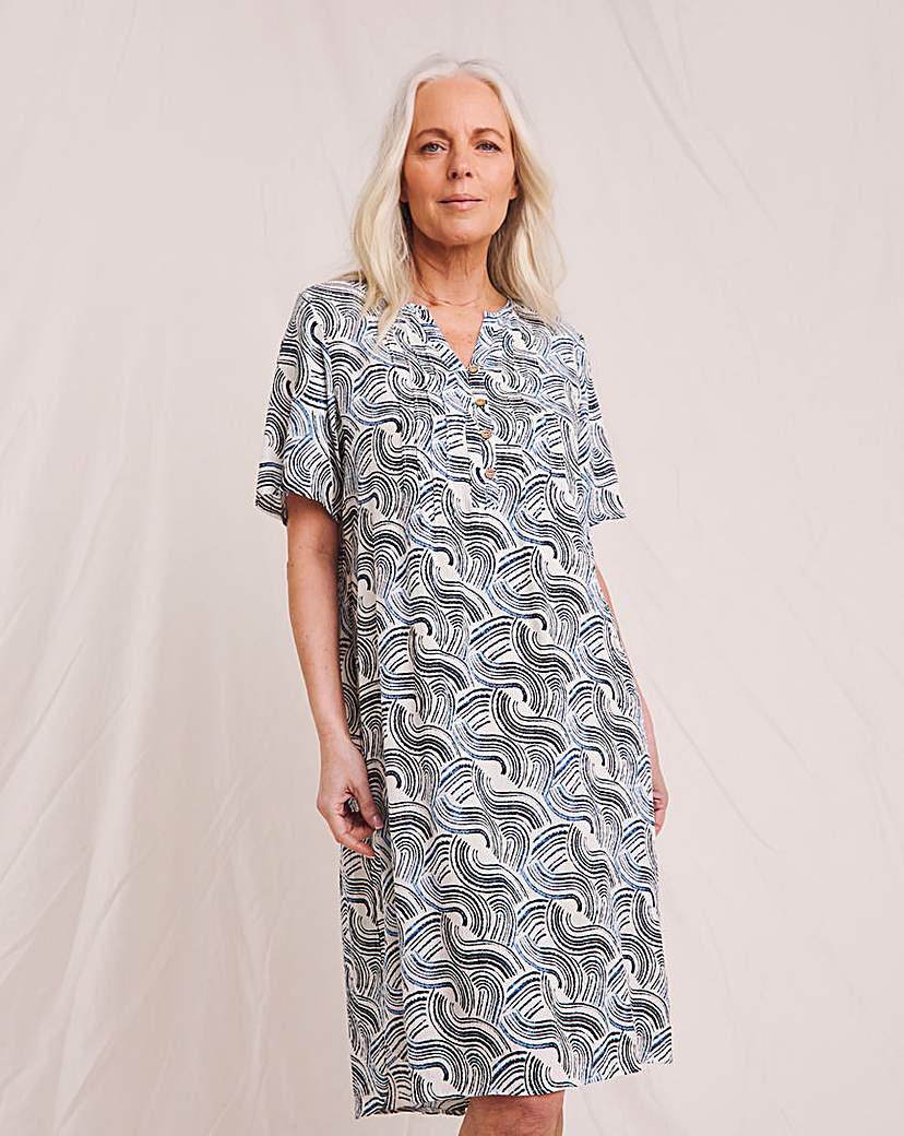Julipa Printed Crinkle Shift Dress