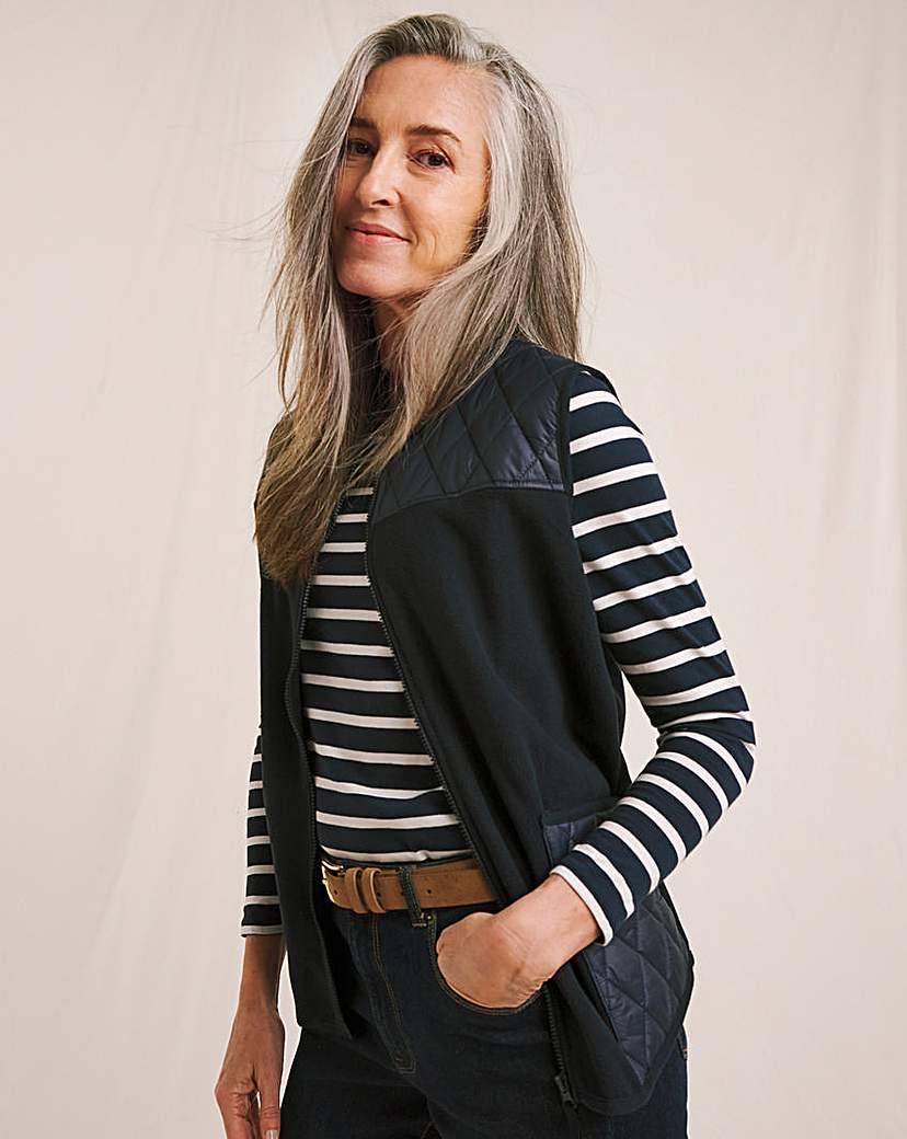 Julipa Zip Up Quilted Fleece Gilet