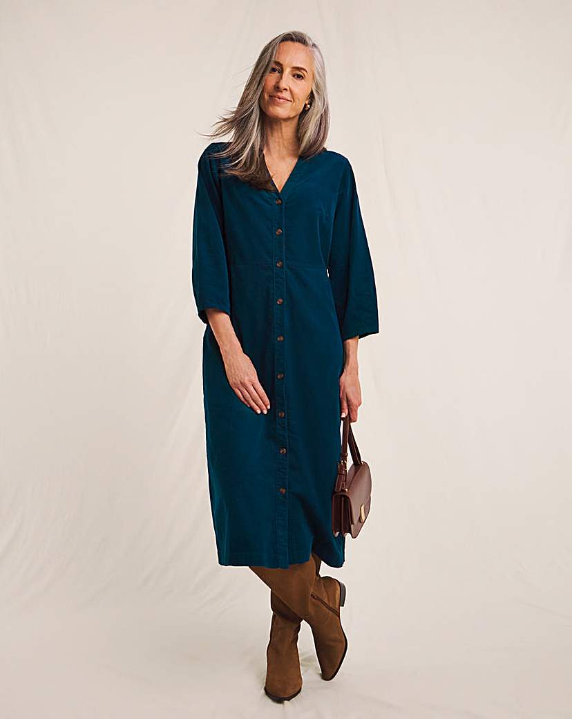 New In - Julipa Pure Cotton Cord Midi Dress
