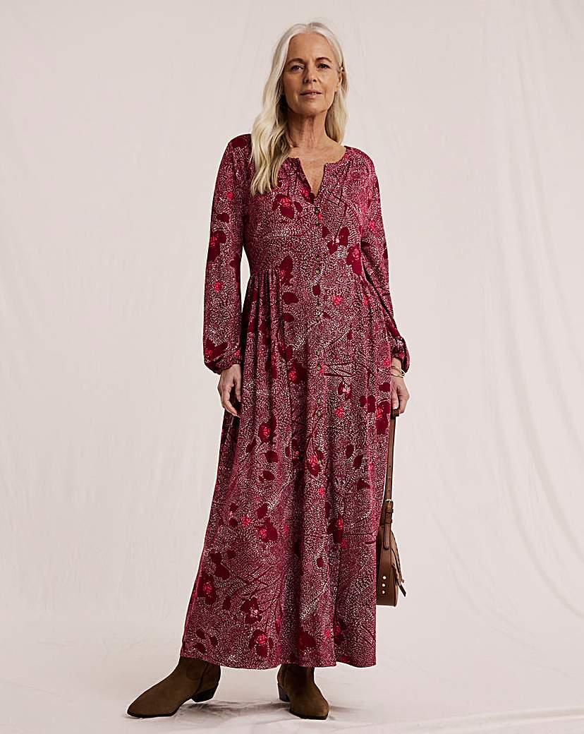 New In - Julipa Button Through Jersey Midi Dress