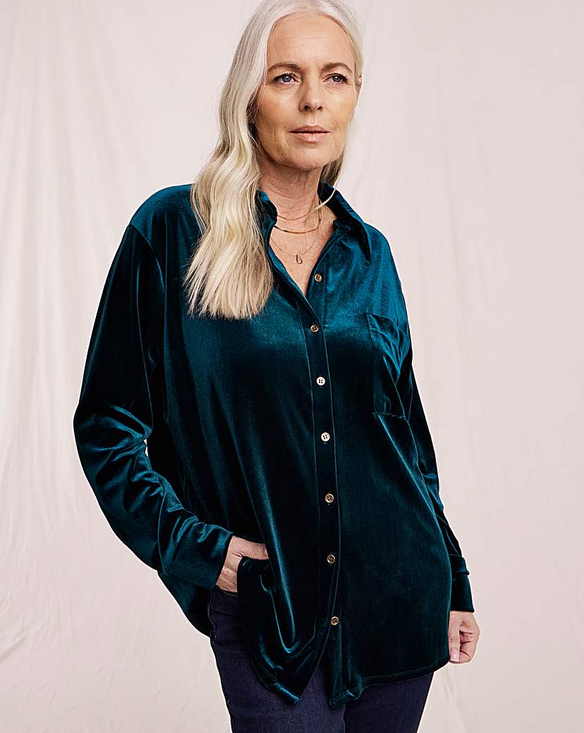 New In - Julipa Longline Velvet Shirt