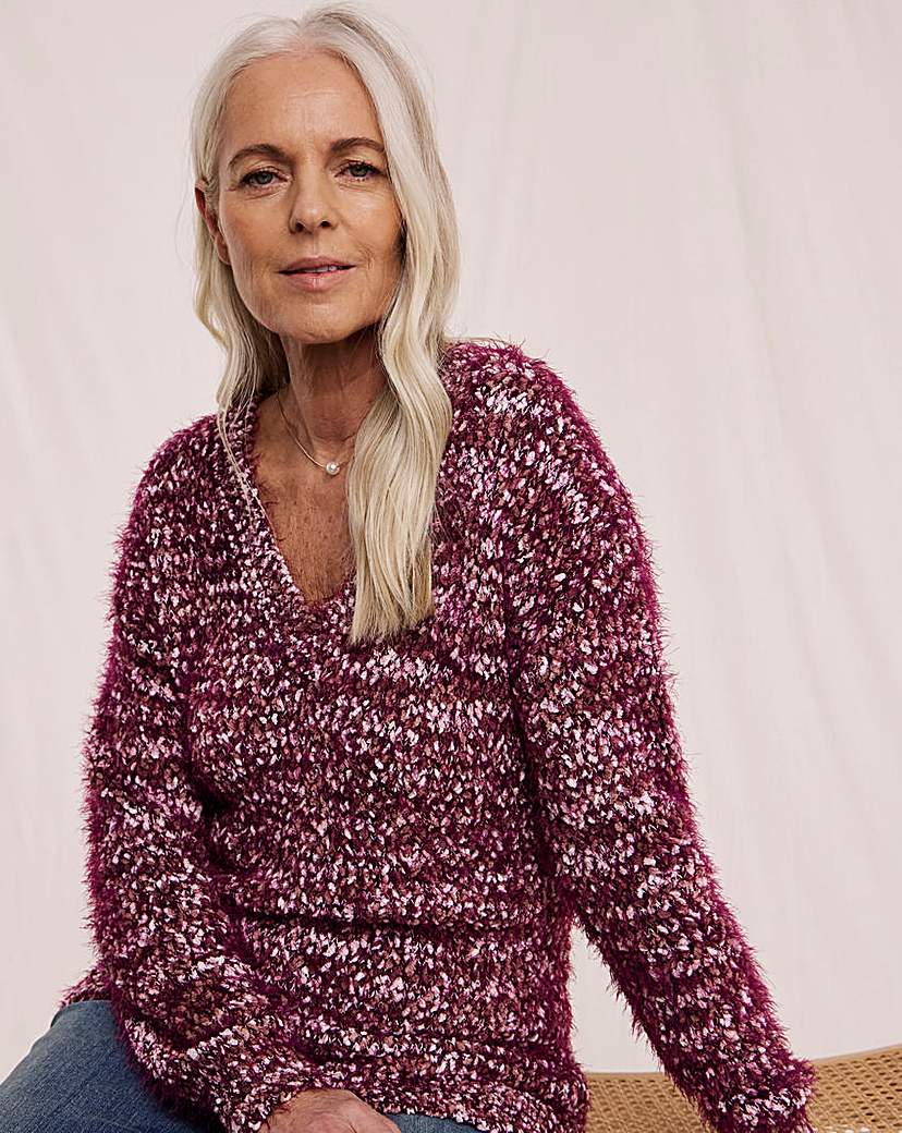 New In - Julipa V Neck Popcorn Jumper