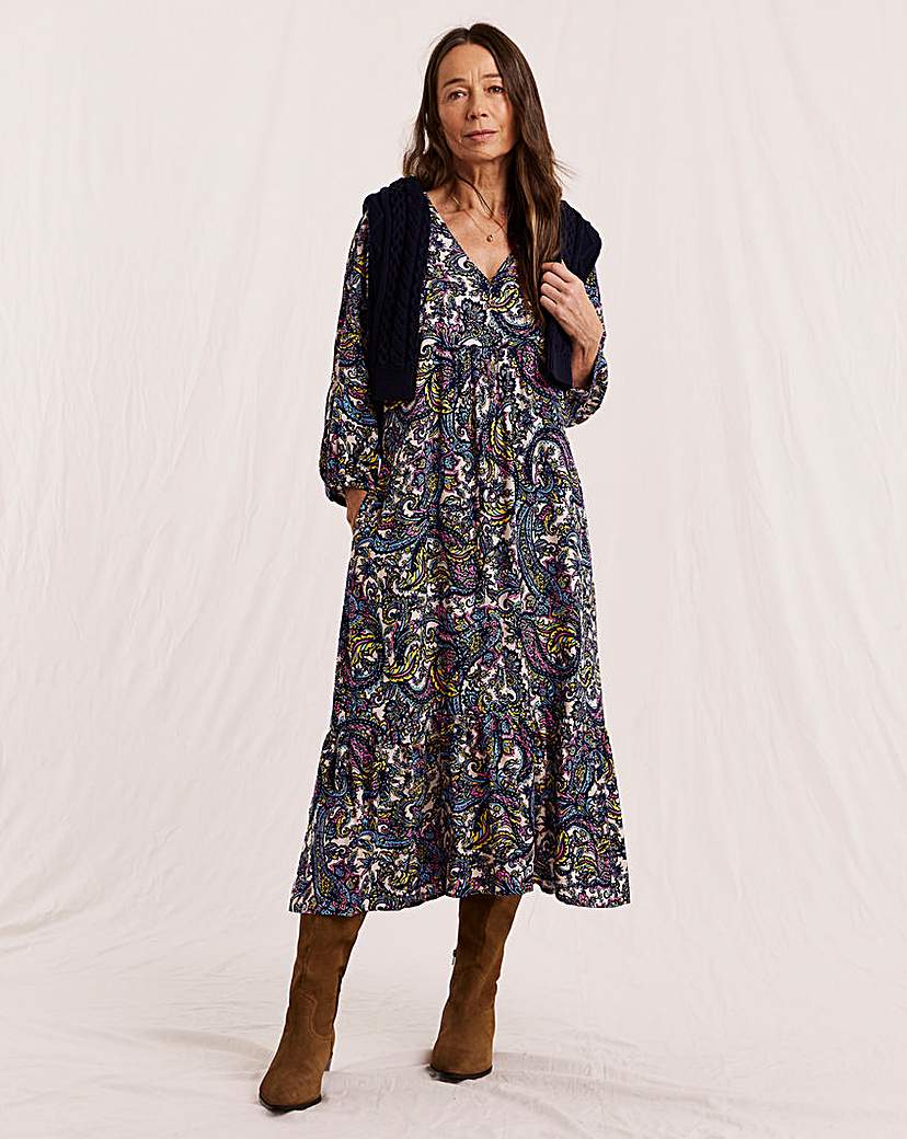 Julipa Printed Tiered Midi Dress