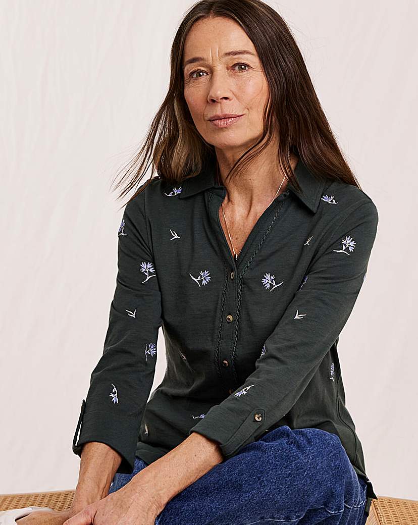 New In - Julipa Embroidered Jersey Shirt