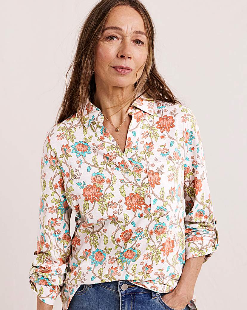 Julipa Cotton Printed Pop Over Top