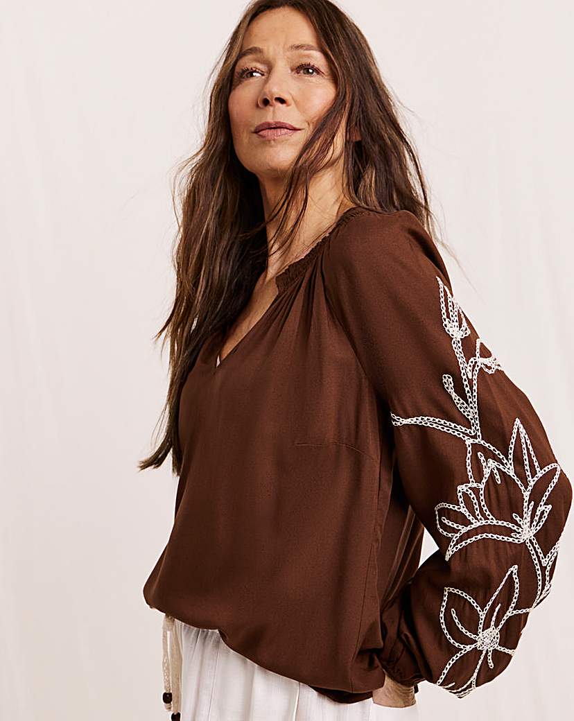 New In - Julipa Embroidered Sleeve Blouse