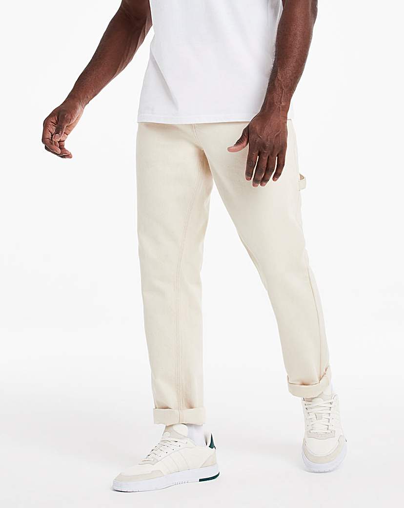 Ecru Straight Fit Carpenter Jean