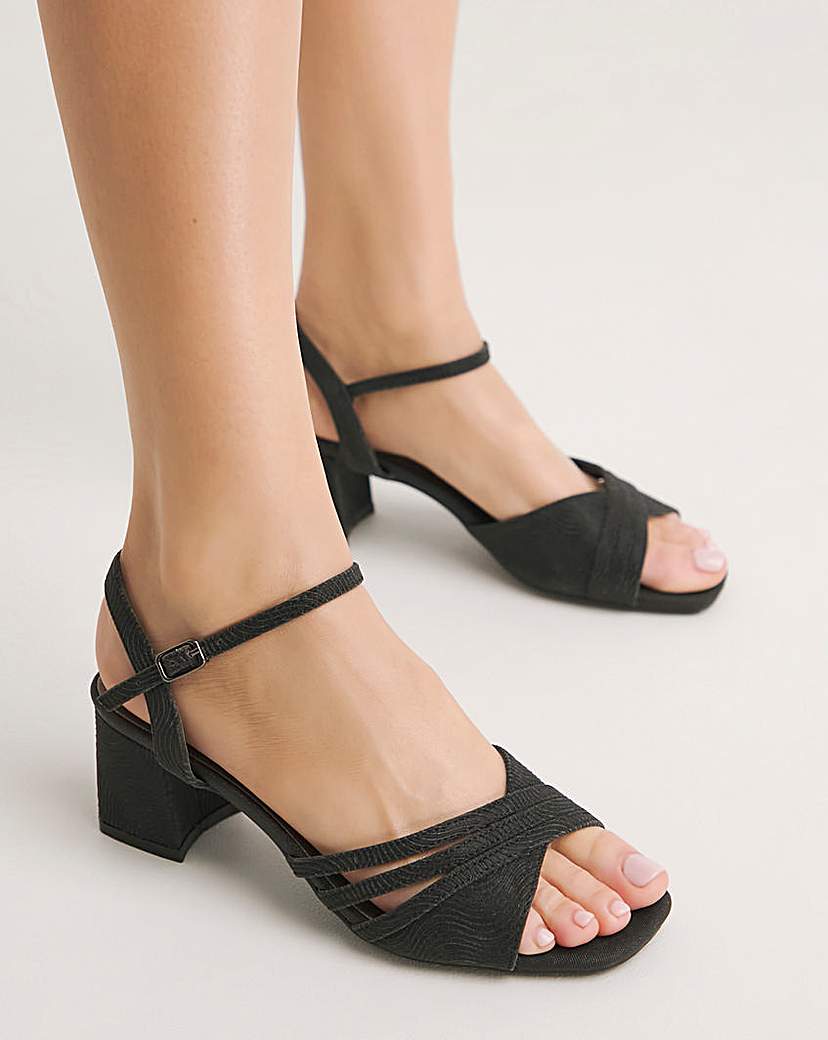 Low Block Heel Sandal E Fit