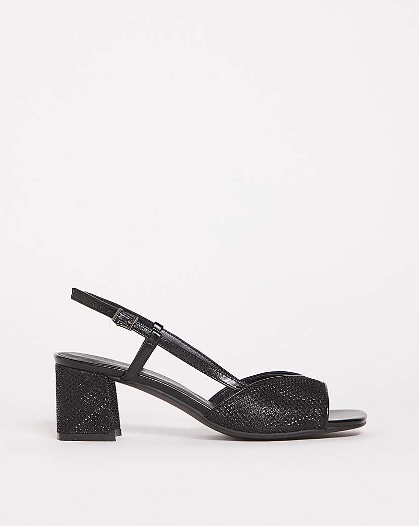 Peep Toe Strappy Sandal EEE Fit