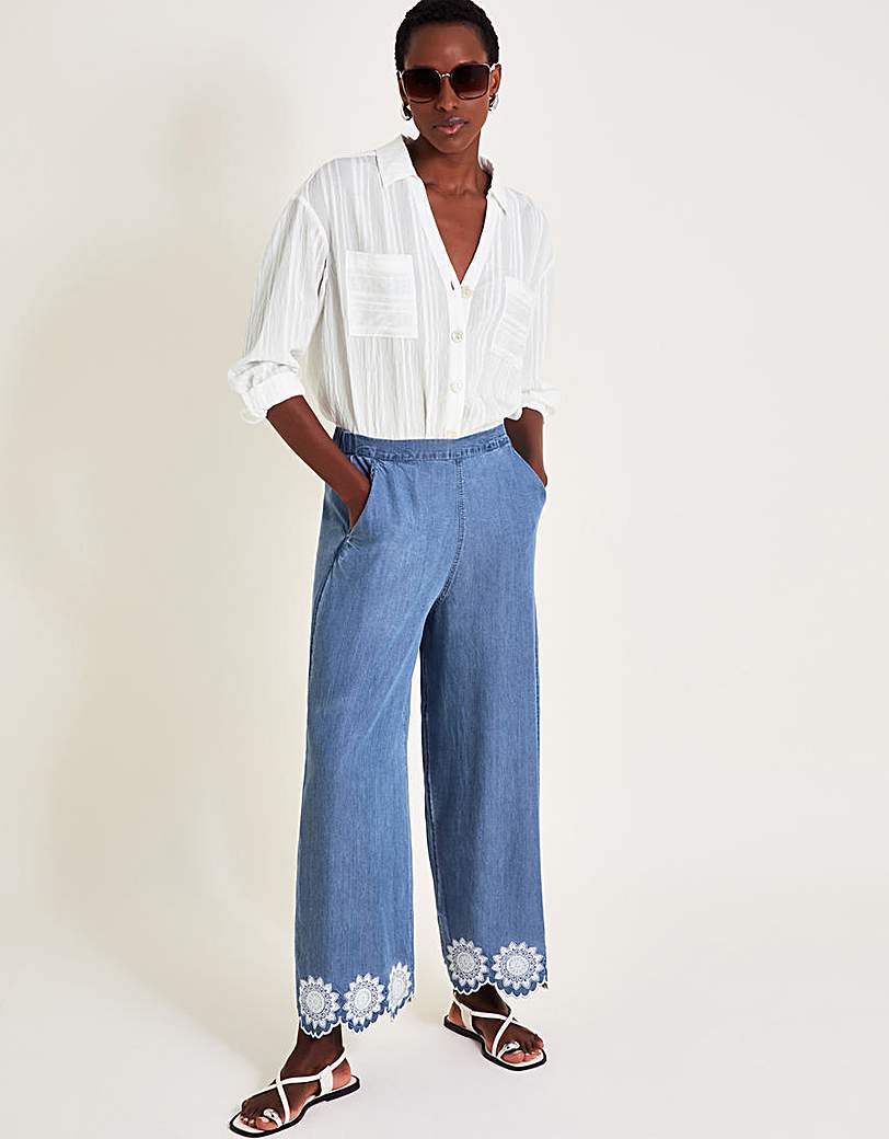 Monsoon Talia Embroidered Trousers