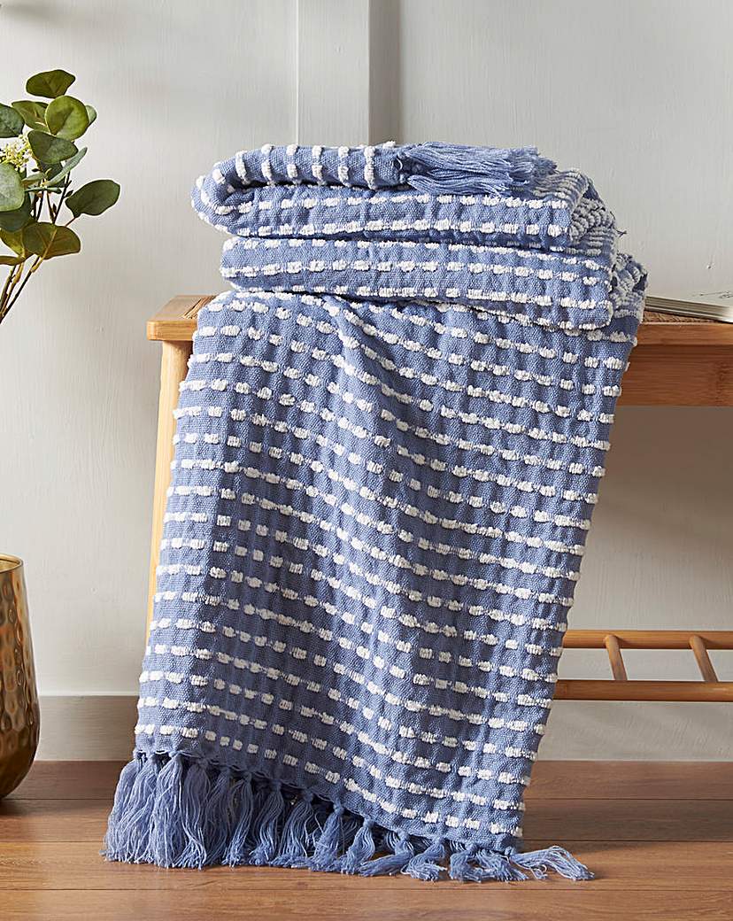 Catherine Lansfield Stab Stitch Throw