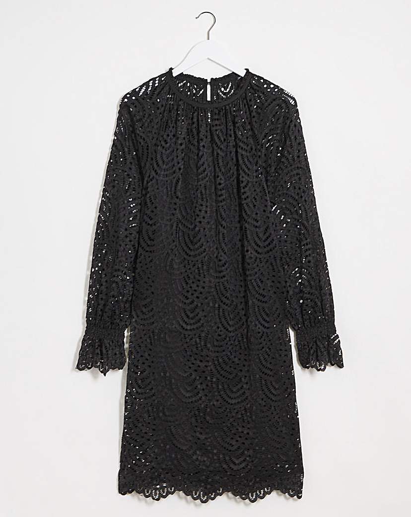 Jo Elasticated Cuff Lace Dress