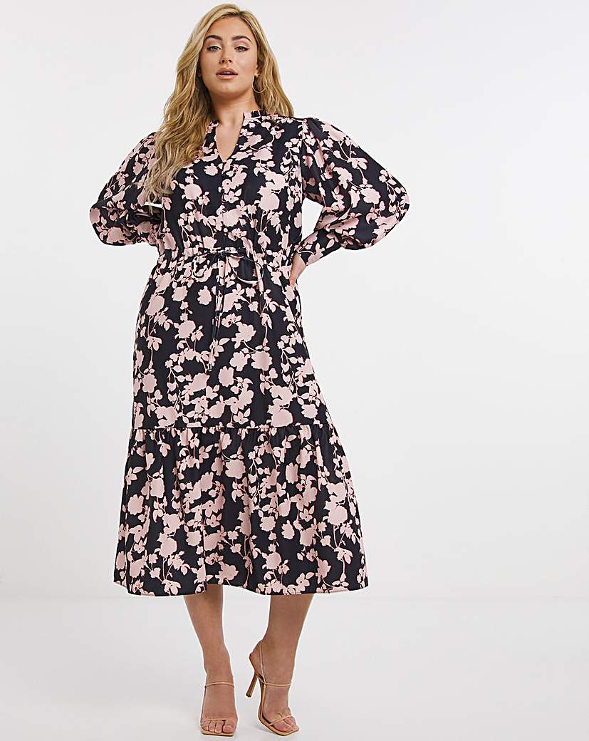 Joanna Hope Button Front Midi Dress