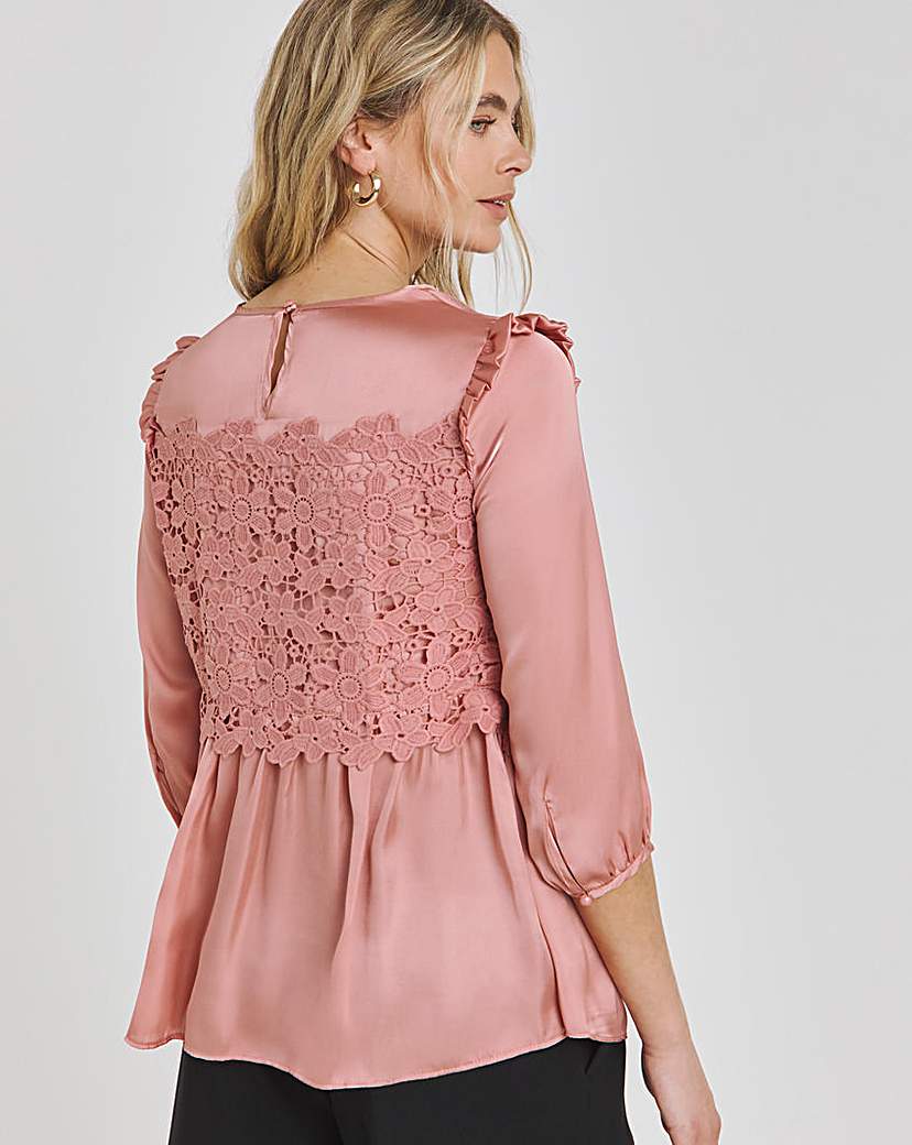 Joanna Hope Lace Insert Blouse