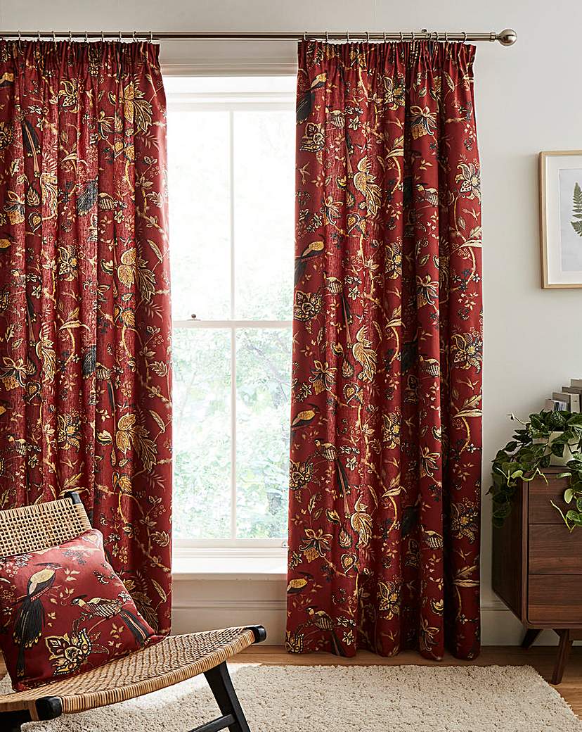 Windsor Printed Pencil Pleat Curtains