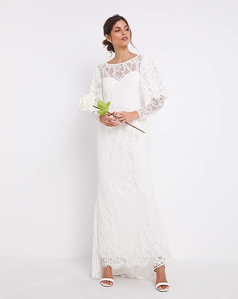 1930s Style Wedding Dresses | Art Deco Wedding Dress Joanna Hope Lace Bridal Maxi Dress £200.00 AT vintagedancer.com
