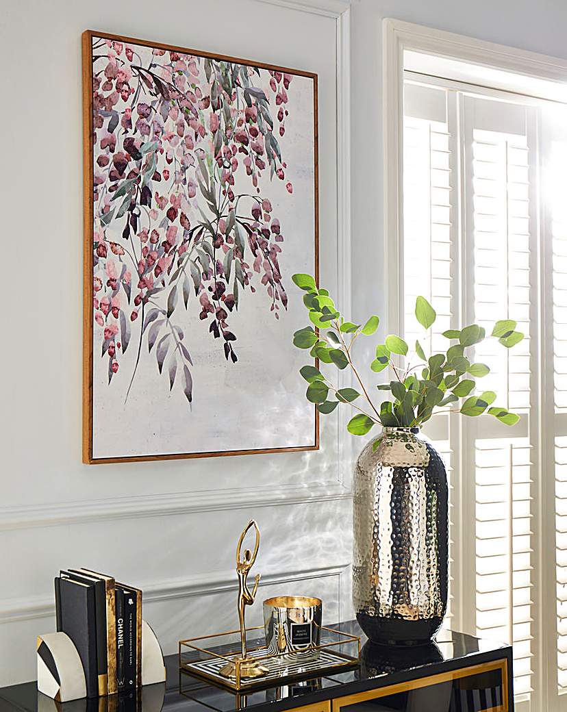 Julipa Floral Watercolour Framed Canvas