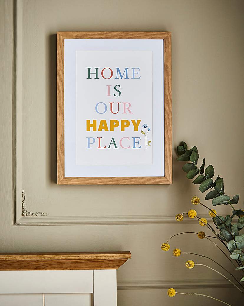 Julipa Happy Home Framed Print 30x40cm