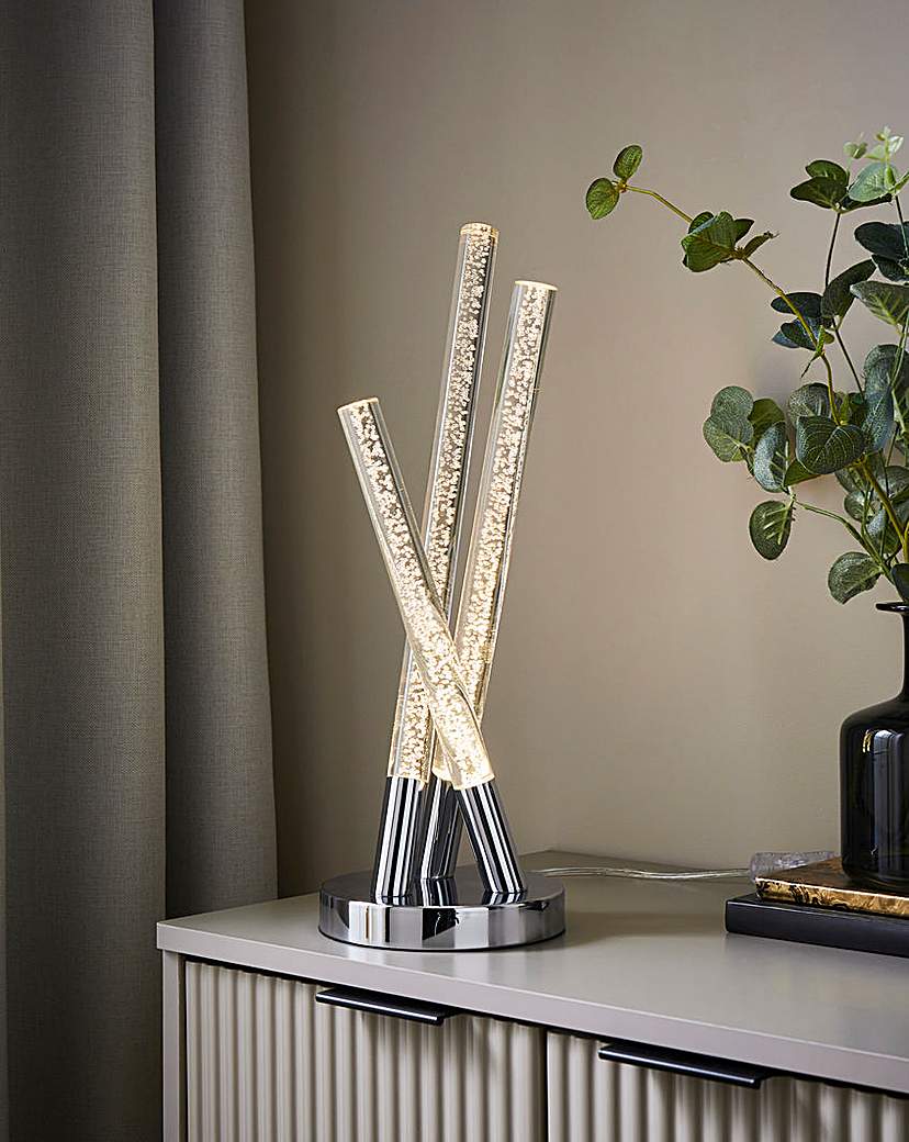 3 Light Bubble Table Lamp - Clear