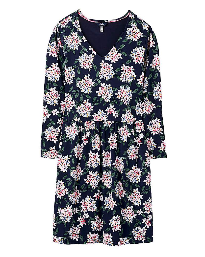 Joules Erin Floral V-neck Jersey Tunic