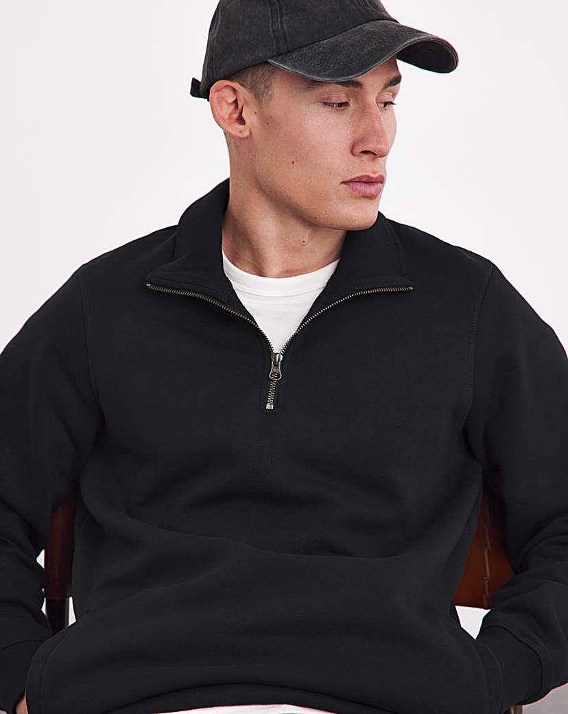 Jacamo 1/4 Zip Neck Sweatshirt Long