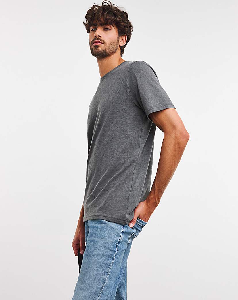 Pure Cotton Crew Neck T-Shirt Long