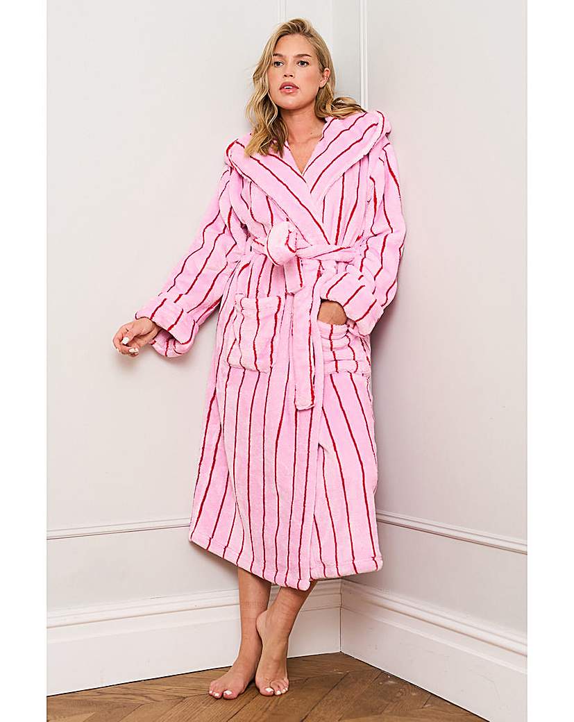 New In - Pink Stripe Dressing Gown