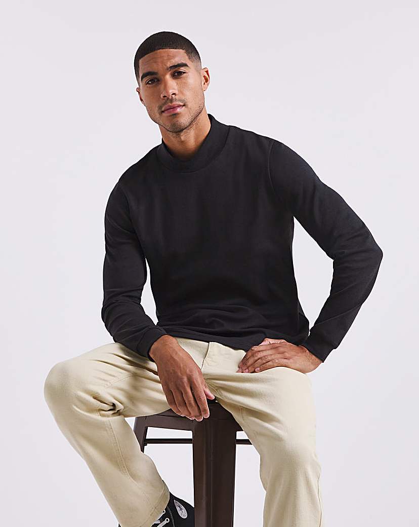 Long Sleeve Jersey Turtle Neck Long Jacamo