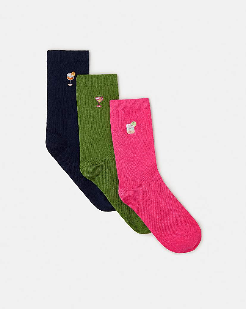 New In - Accessorize 3pk Cocktail Socks Gift Box