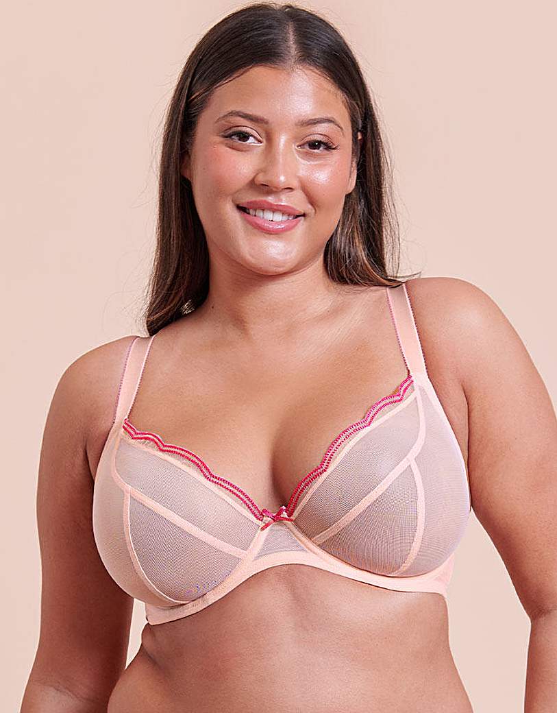 Curvy Kate Women's Blush Pink Lightstyle Scallop Plunge Bra 30G