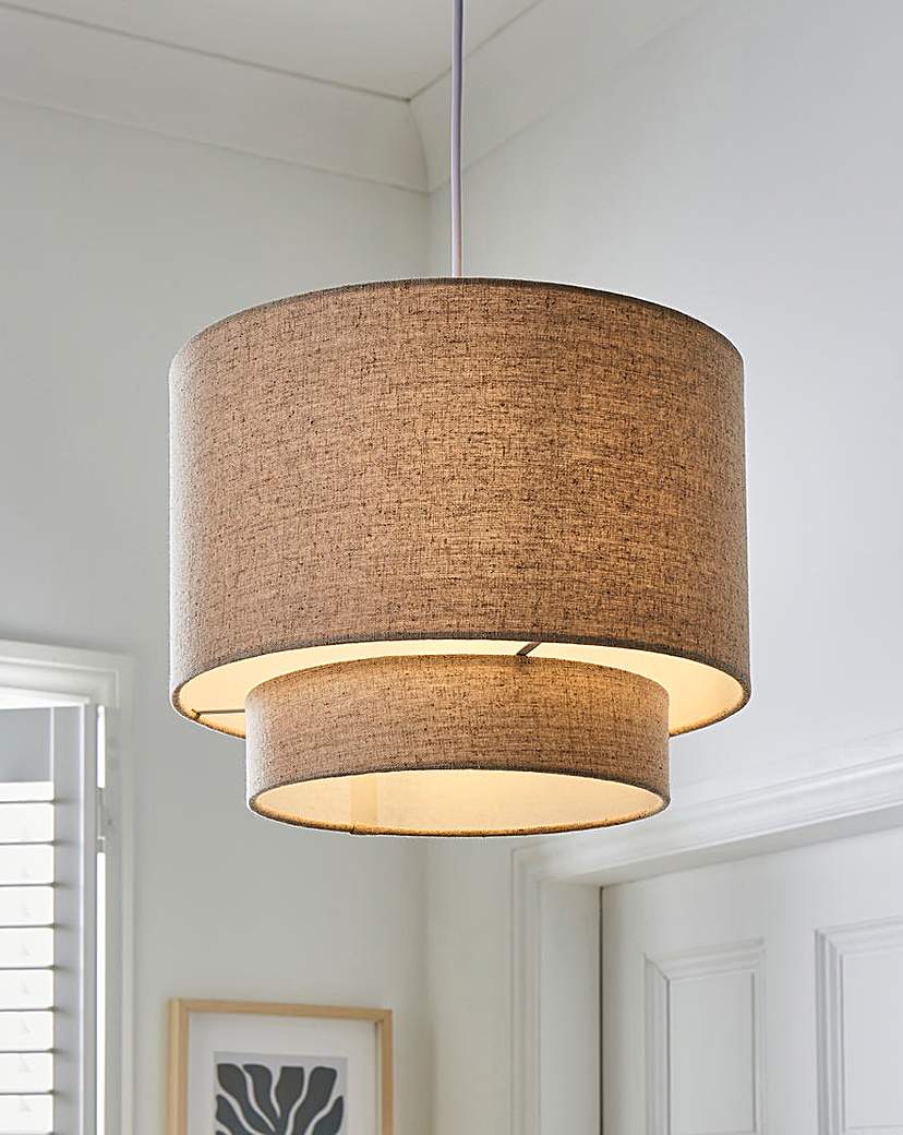 Two Tier Shade 30cm Natural - Searchlight