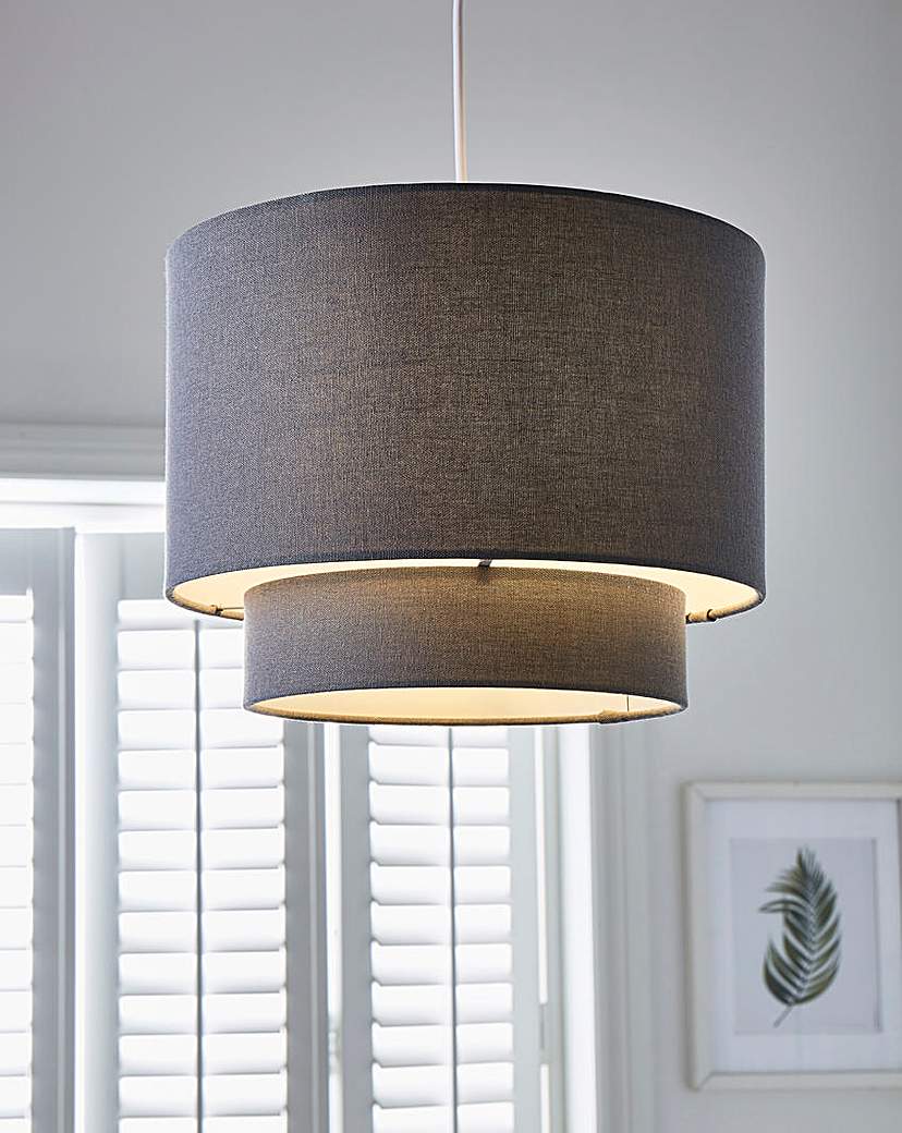 Two Tier Shade 30cm Grey - Searchlight