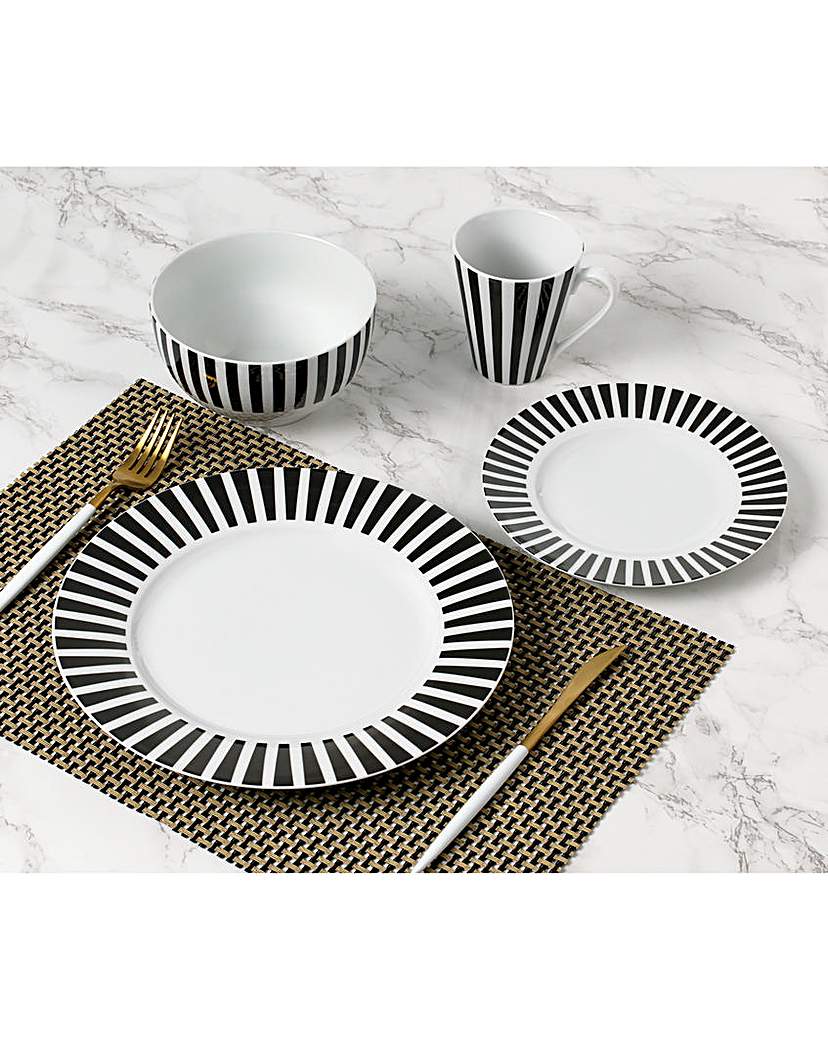 Waterside Stripe 24 Piece Dinner Set