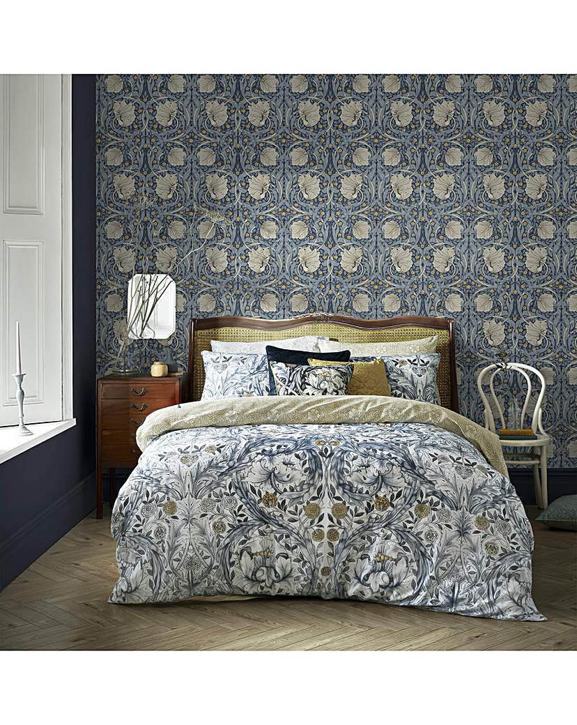 New In - William Morris Blue Floral Wallpaper