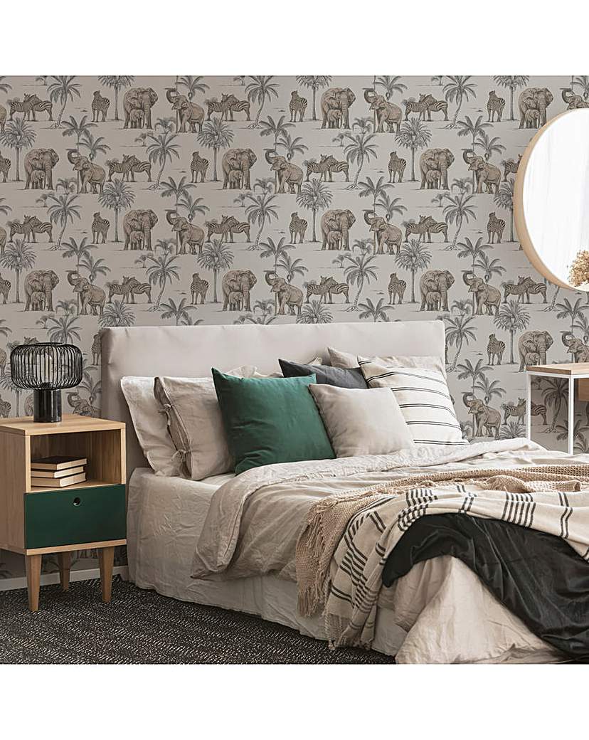 Fresco Rose Gold Animal Wallpaper