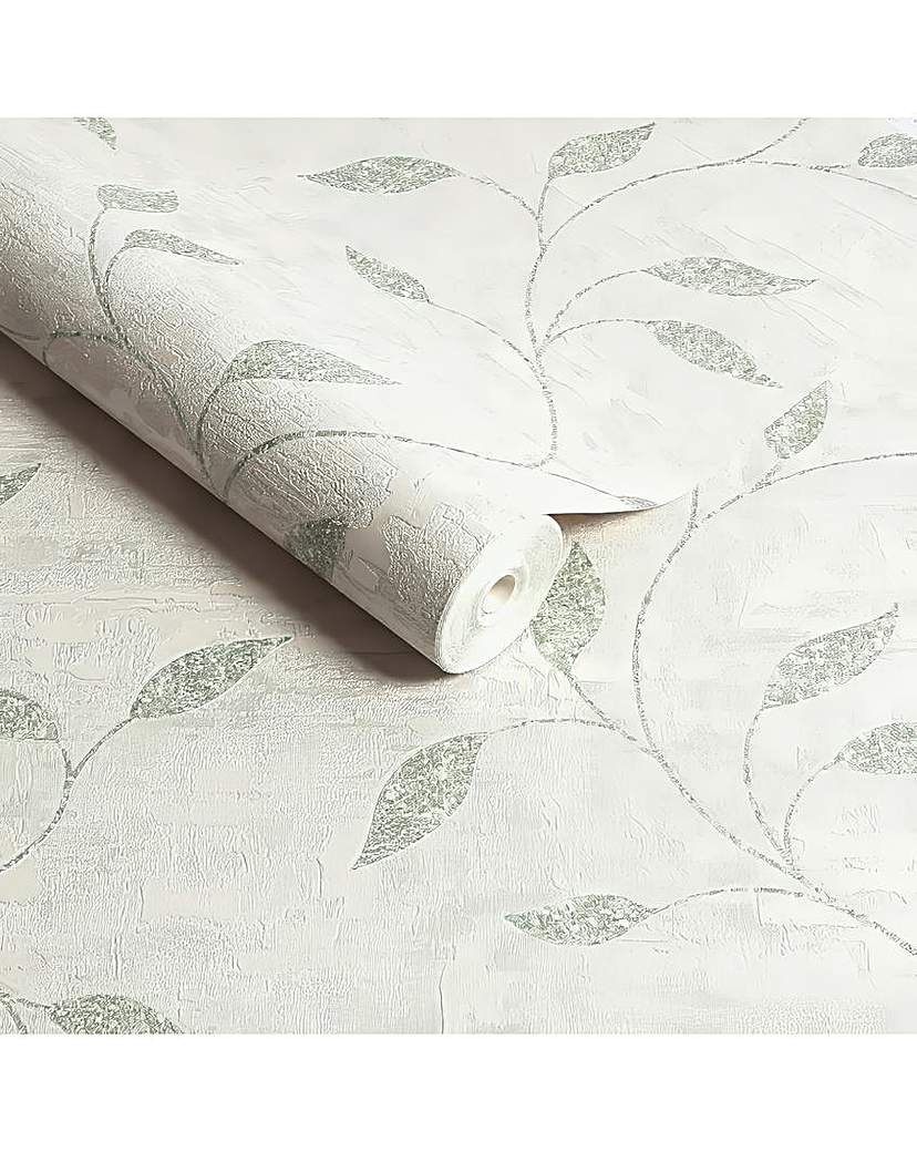 Boutique Ornamental Leaf Sage Wallpaper