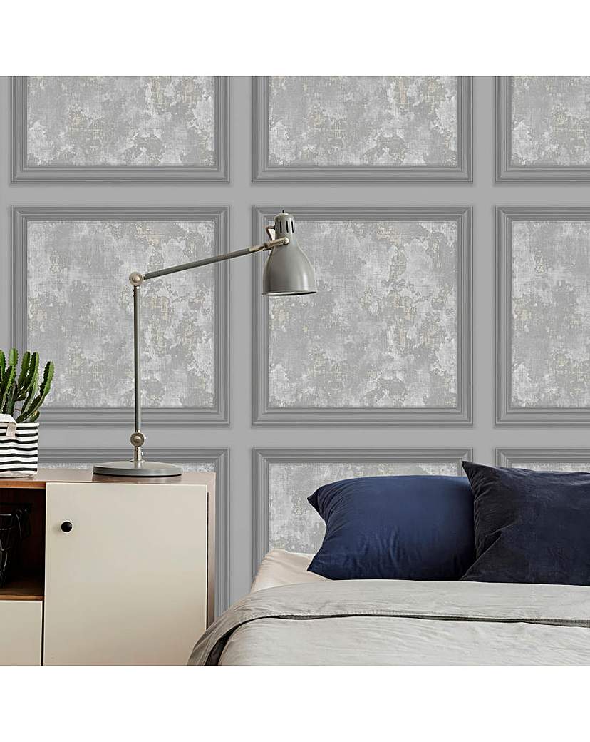 New In - Urban Textured Panelled Wallpaper