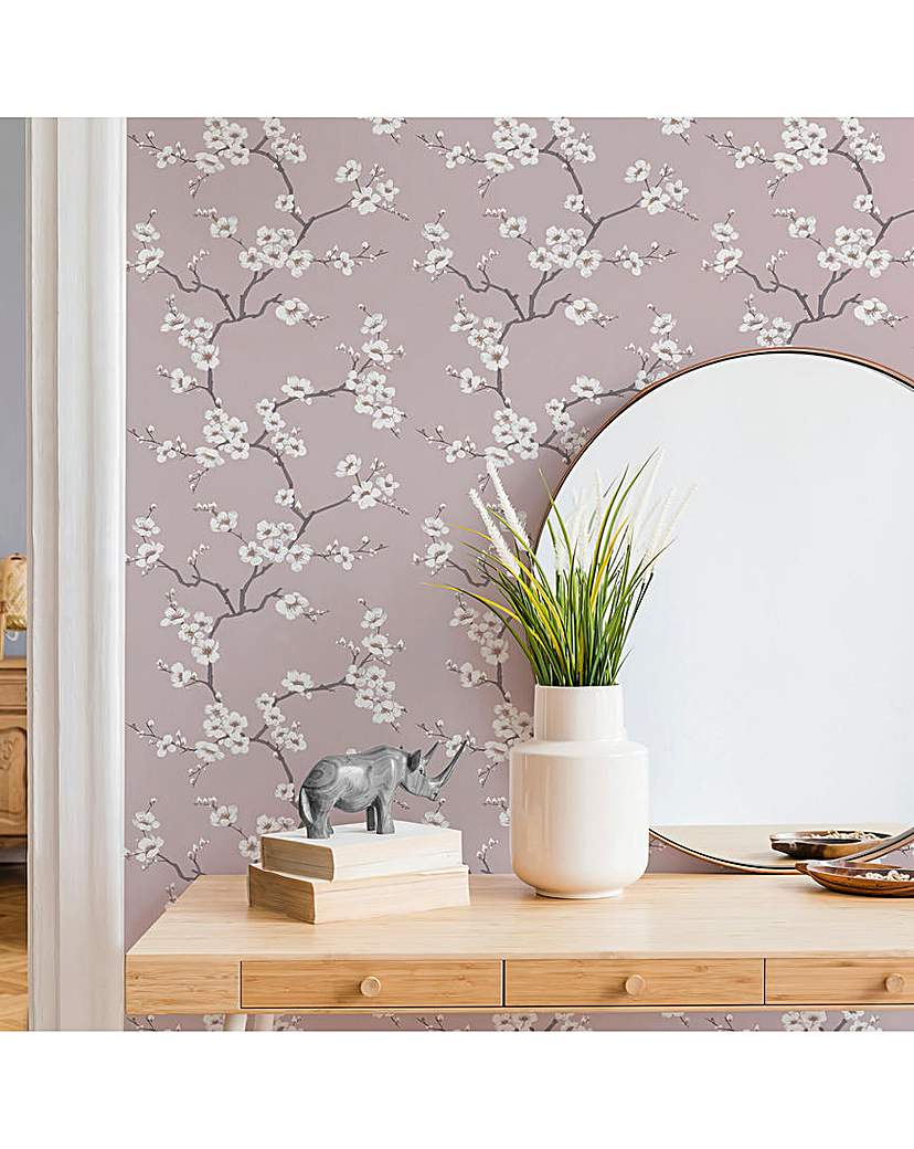 New In - Fresco Pink Floral Wallpaper