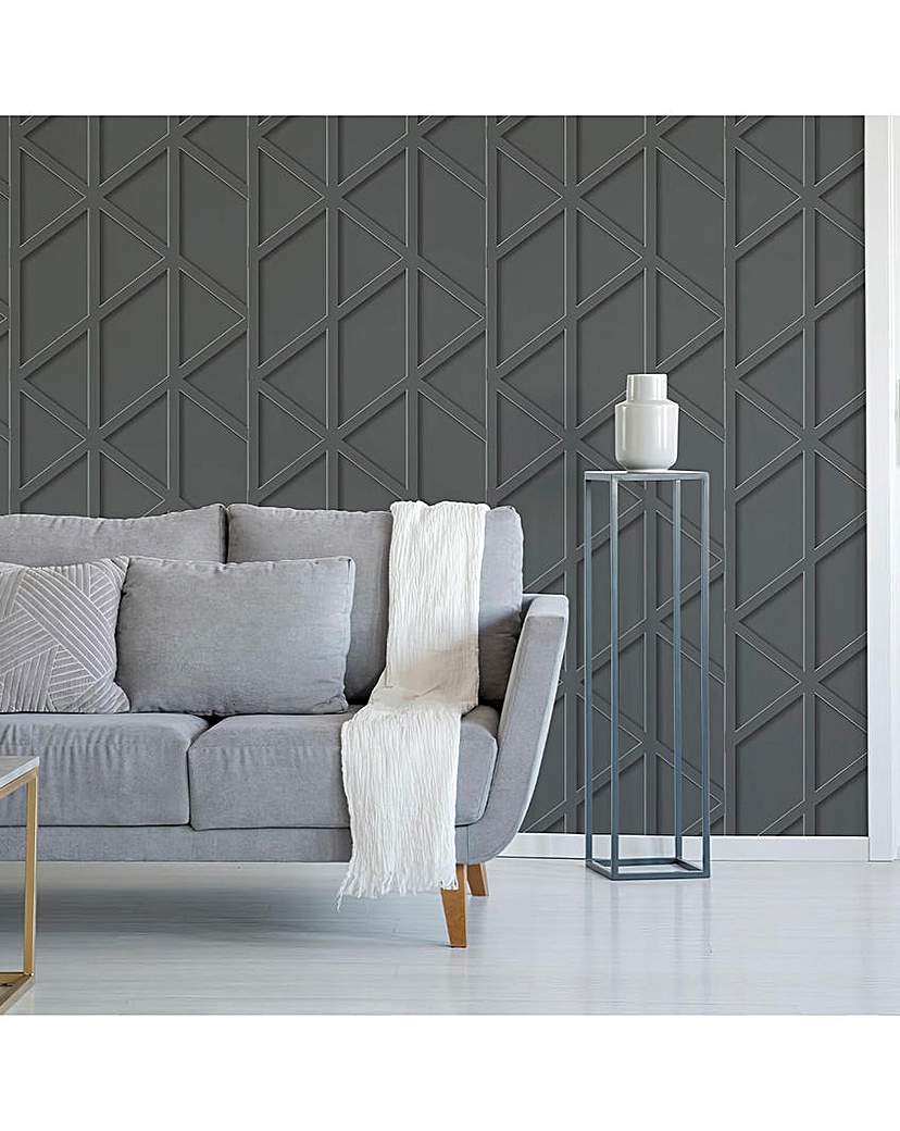 New In - Panel Trellis Geometric Wallpaper