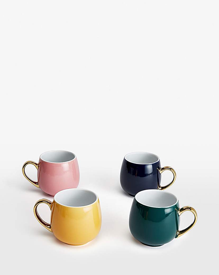 New In - Waterside Multi-Coloured 4 Hug Mugs