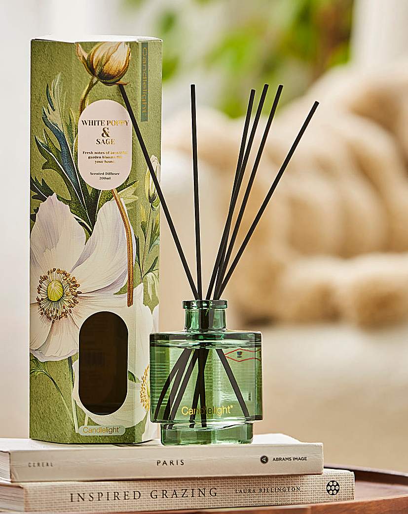 New In - White Poppy & Sage Reed Diffuser 200ml