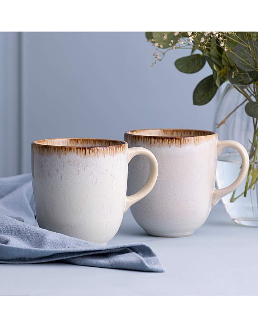 New In - Mason Cash Cream Reactive Glaze 4 Mugs