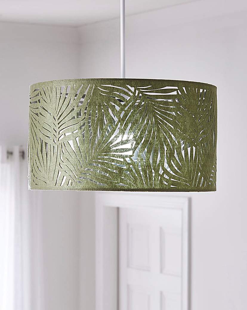 New In - Textured Leaf Pattern Pendant Shade 40cm