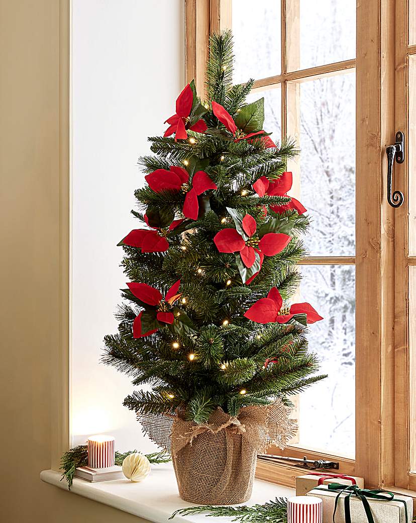 "New In - Christmas Poinsettia 3FT Tree"