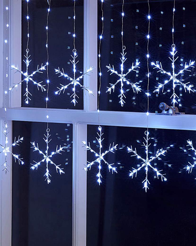 New In - Cool White Snowflake LED Window Lights