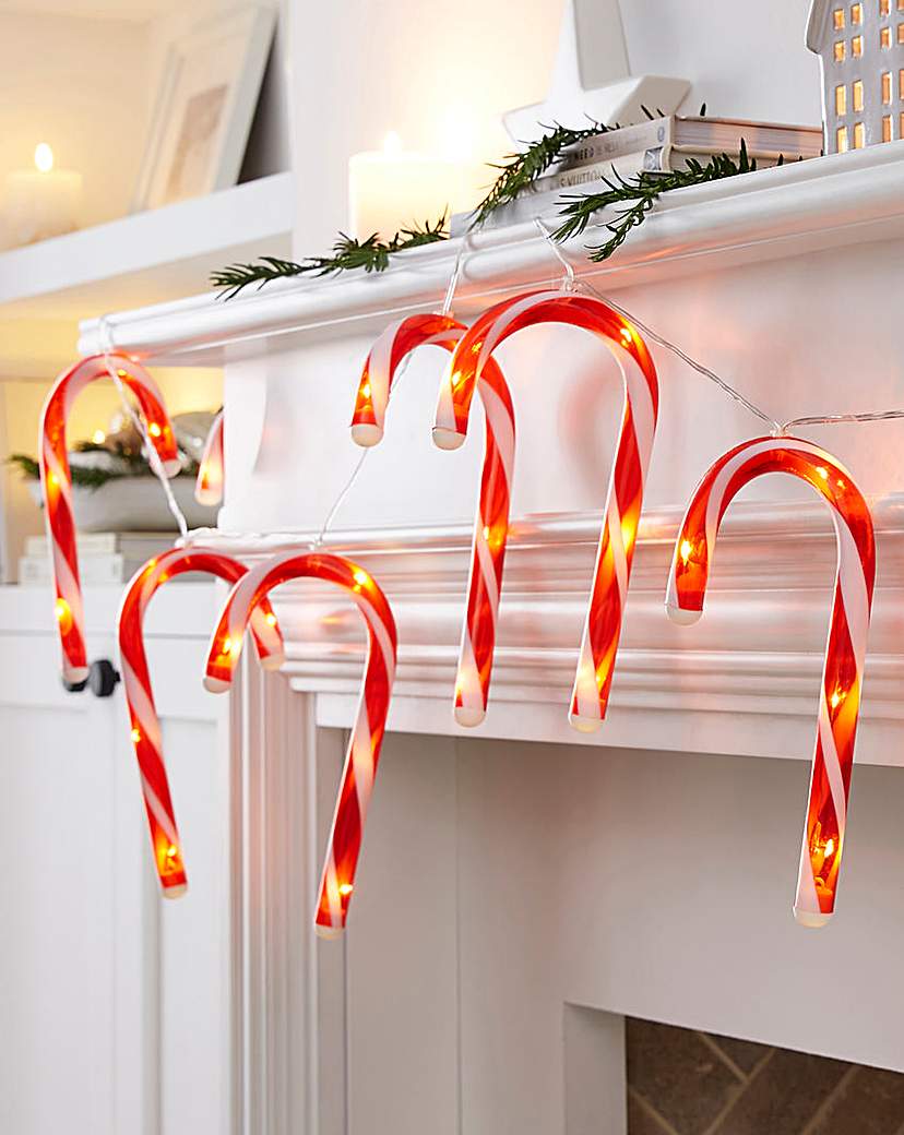 New In - 10 Candy Cane String Lights